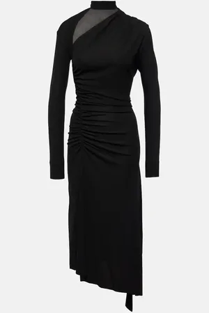 Victoria Beckham Asymmetric ruched midi dress