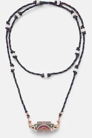 Marie Lichtenberg Lucky 18ct rose gold locket necklace with diamonds