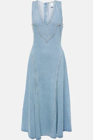 RE/DONE Western denim midi dress