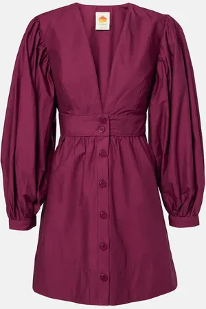 Farm Rio Puff-sleeve cotton minidress