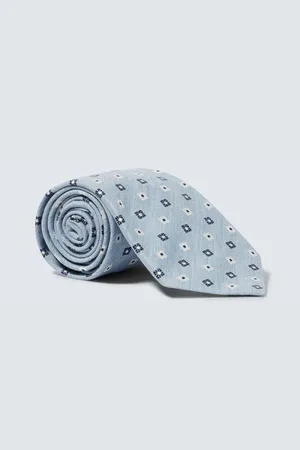 Dunhill Printed silk and cotton tie