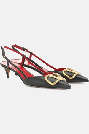 VALENTINO GARAVANI VLOGO leather slingback pumps
