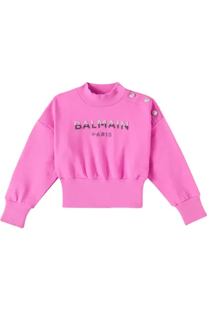 Balmain Logo cotton fleece sweatshirt