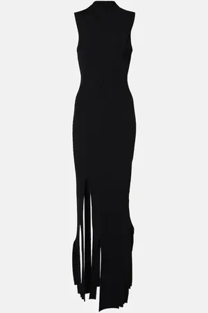 Victoria Beckham Pleated ribbed-knit gown