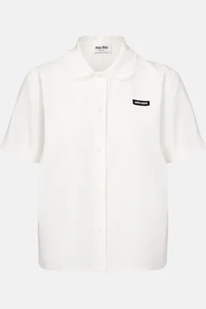 Miu Miu Cotton and linen poplin shirt