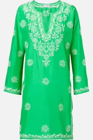Juliet Dunn Embroidered silk tunic
