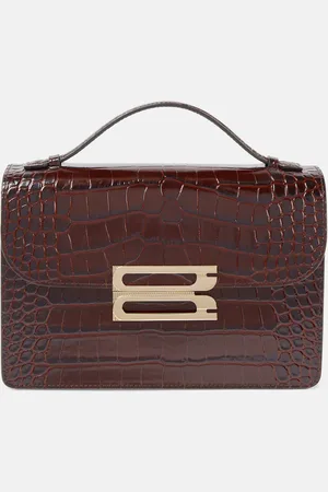 Victoria Beckham Dorian Small croc-effect leather shoulder bag