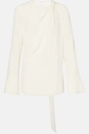 Victoria Beckham Scarf-detail silk blouse