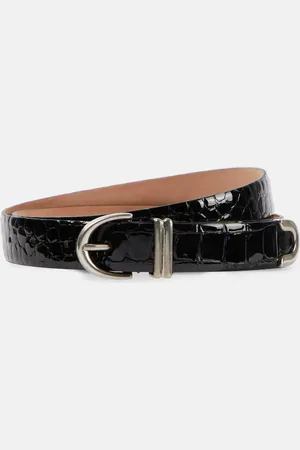 Khaite Bambi croc-effect patent leather belt