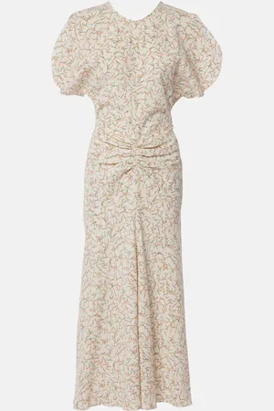 Victoria Beckham Floral gathered midi dress