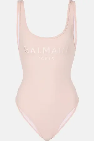 Balmain Logo embroidered swimsuit