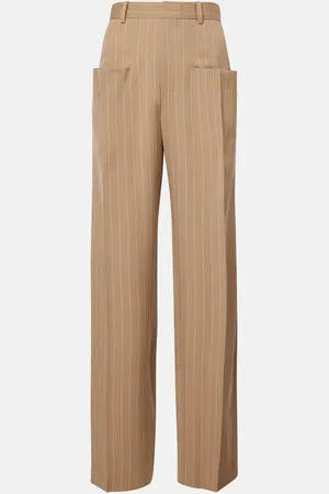 Victoria Beckham Pinstripe virgin wool wide-leg pants