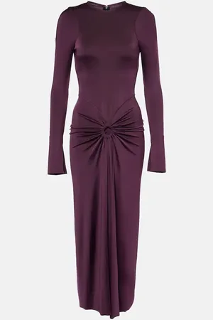 Victoria Beckham Gathered jersey midi dress
