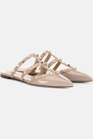 VALENTINO GARAVANI Rockstud patent leather slippers