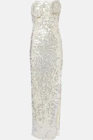 CHRISTOPHER ESBER Opaline sequined strapless gown