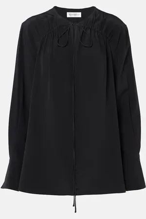 Victoria Beckham Silk tie-neck blouse