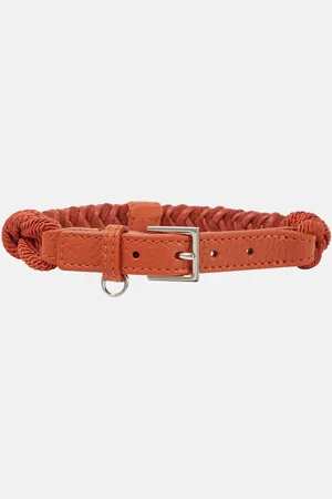 Loro Piana Leather and cashmere dog collar