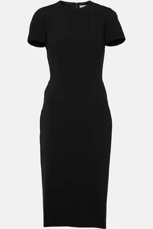 Victoria Beckham Fitted T-Shirt crÃªpe midi dress