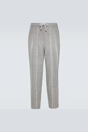 Brunello Cucinelli Linen, wool and silk-blend straight pants