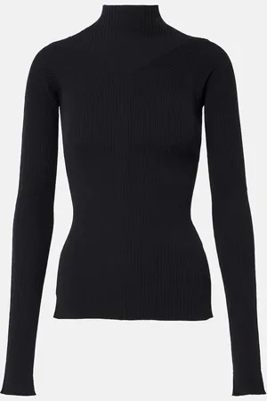 Victoria Beckham Ribbed-knit cotton-blend top