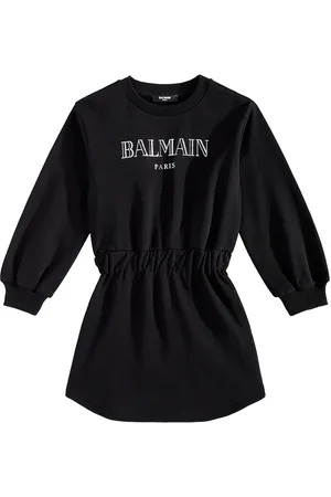 Balmain Logo cotton jersey sweatshirt dress