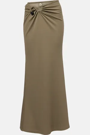 CHRISTOPHER ESBER Embellished ruched jersey maxi skirt