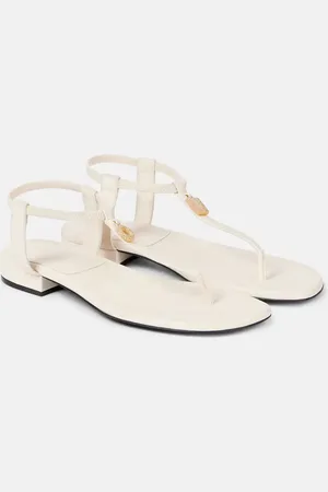 Loro Piana Mindil embellished leather thong sandals