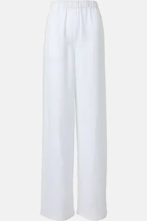 Loro Piana Valerio high-rise linen wide-leg pants