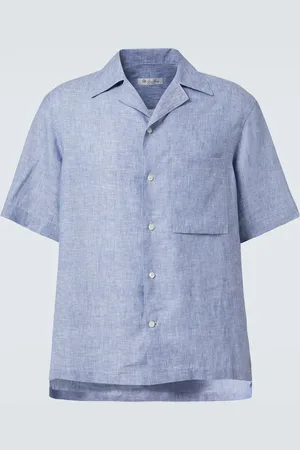 Loro Piana Federico linen bowling shirt