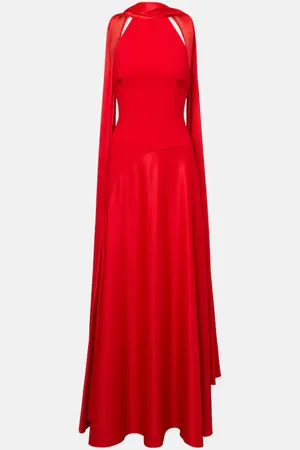 Solace Cece crÃªpe and satin maxi dress