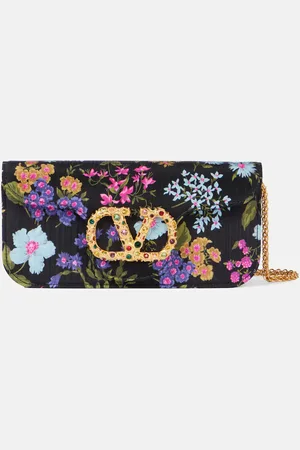 VALENTINO GARAVANI LocÃ² Small embellished moirÃ© clutch
