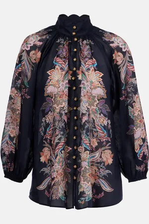 ZIMMERMANN Rhiannon printed ramie blouse
