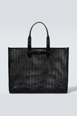 Dolce & Gabbana Adamo woven leather-trimmed shopper
