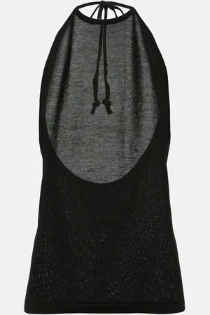 LEMAIRE Halterneck cotton crÃªpe top