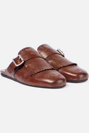 Prada Shuffle fringed leather mules