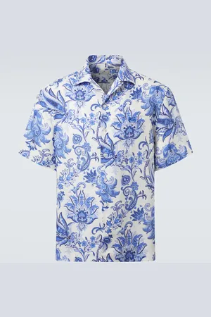 Etro Paisley linen bowling shirt