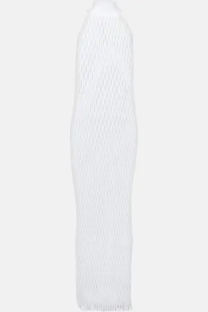 Alaïa MacramÃ© maxi dress