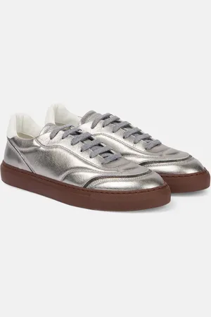 Brunello Cucinelli Metallic leather sneakers