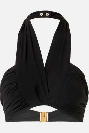 Balmain Draped halterneck bikini top