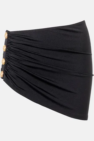 Balmain Draped embellished beach cover-up