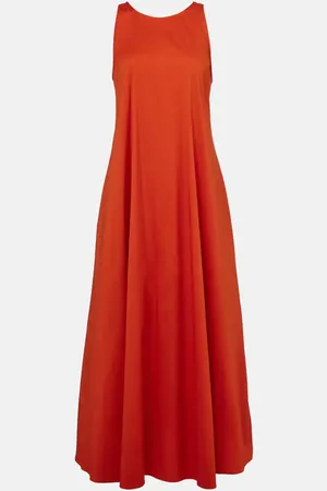Max Mara Romea cotton-blend poplin maxi dress