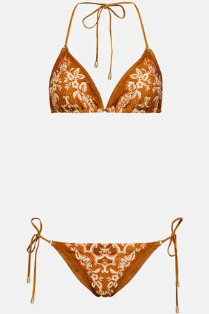ZIMMERMANN Raie Placement Mini halterneck bikini