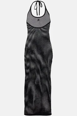 Courrèges Holistic sheer cotton midi dress