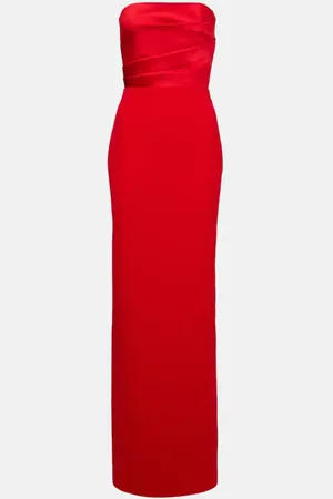 Solace Afra satin-trimmed gown
