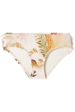 ZIMMERMANN Rhiannon ruffled floral bikini bottoms
