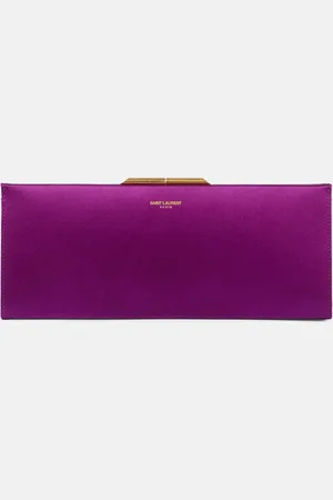 Saint Laurent Midnight Small satin clutch