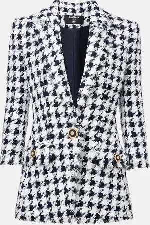 Balmain Houndstooth tweed blazer