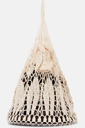 MAGDA BUTRYM Floral-appliquÃ© crochet tote bag
