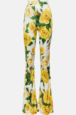 Dolce & Gabbana Floral high-rise flared pants