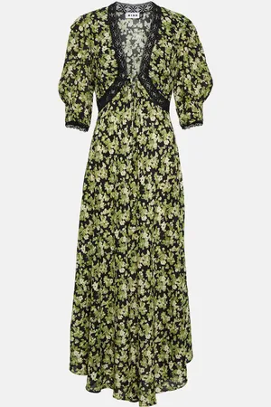 RIXO London Amina lace-trimmed midi dress